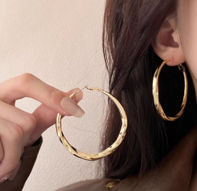 Large Hoop Earrings Minimalist