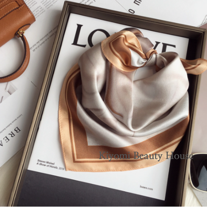 Caramel Veil Silk Scarf