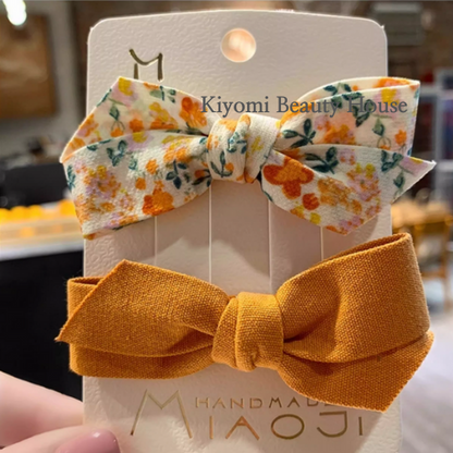 Korean-Style Bow Hair Clips