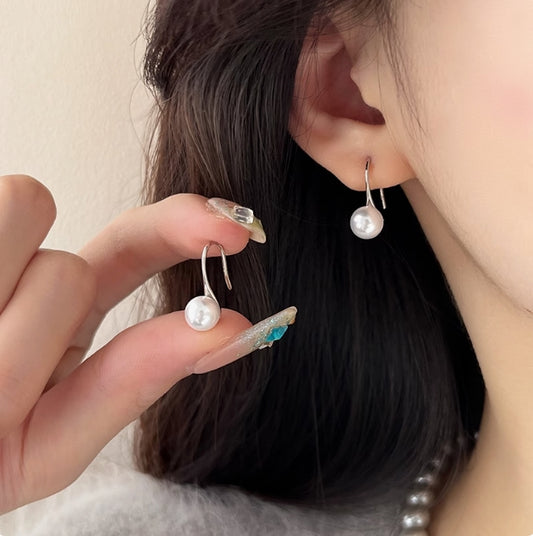 Luxury Jewelry Pearl Earrings Hook Drop