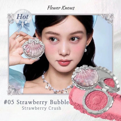 Flower Knows Shell Pearl Silky Embossed Blush 4 colors