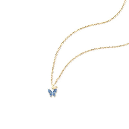 Blue Butterfly Jewelry Set – Necklace & Earrings