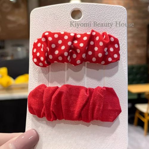 Cute Forest-Style Polka Dot Ruffled BB Clip