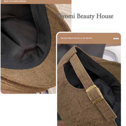 Classic Linen Newsboy Cap