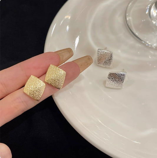 Geometric Rhombus Stud Earrings