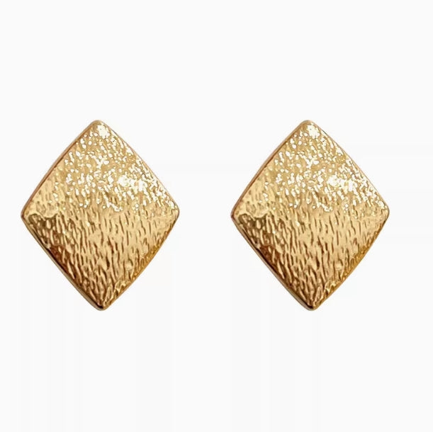 Geometric Rhombus Stud Earrings