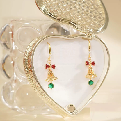 Christmas Bell Charm Necklace & Earrings