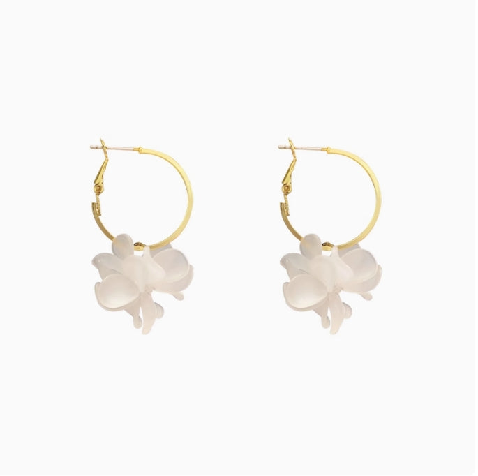 Super fairy sweet white flower earrings