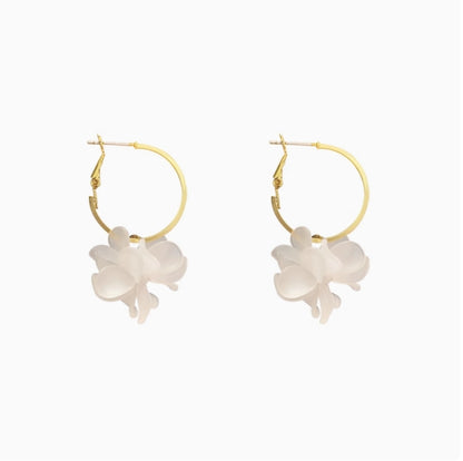 Super fairy sweet white flower earrings