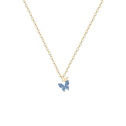 Blue Butterfly Jewelry Set – Necklace & Earrings