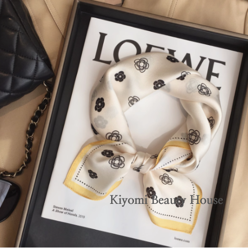 Floral Dots & Sunlight Silk Scarf