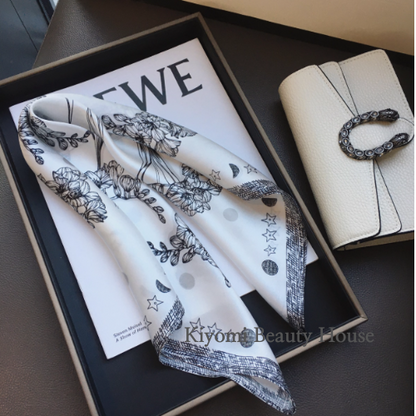 Iris Sketch Silk Scarf