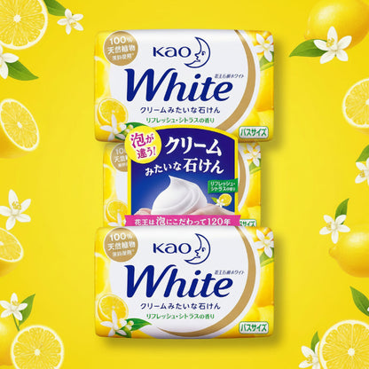 KAO White Creamy Soap Bar 130g x 3