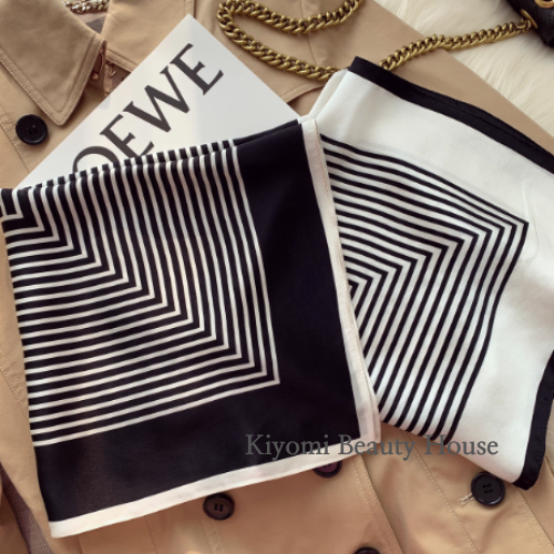100% Mulberry Silk Striped Scarf