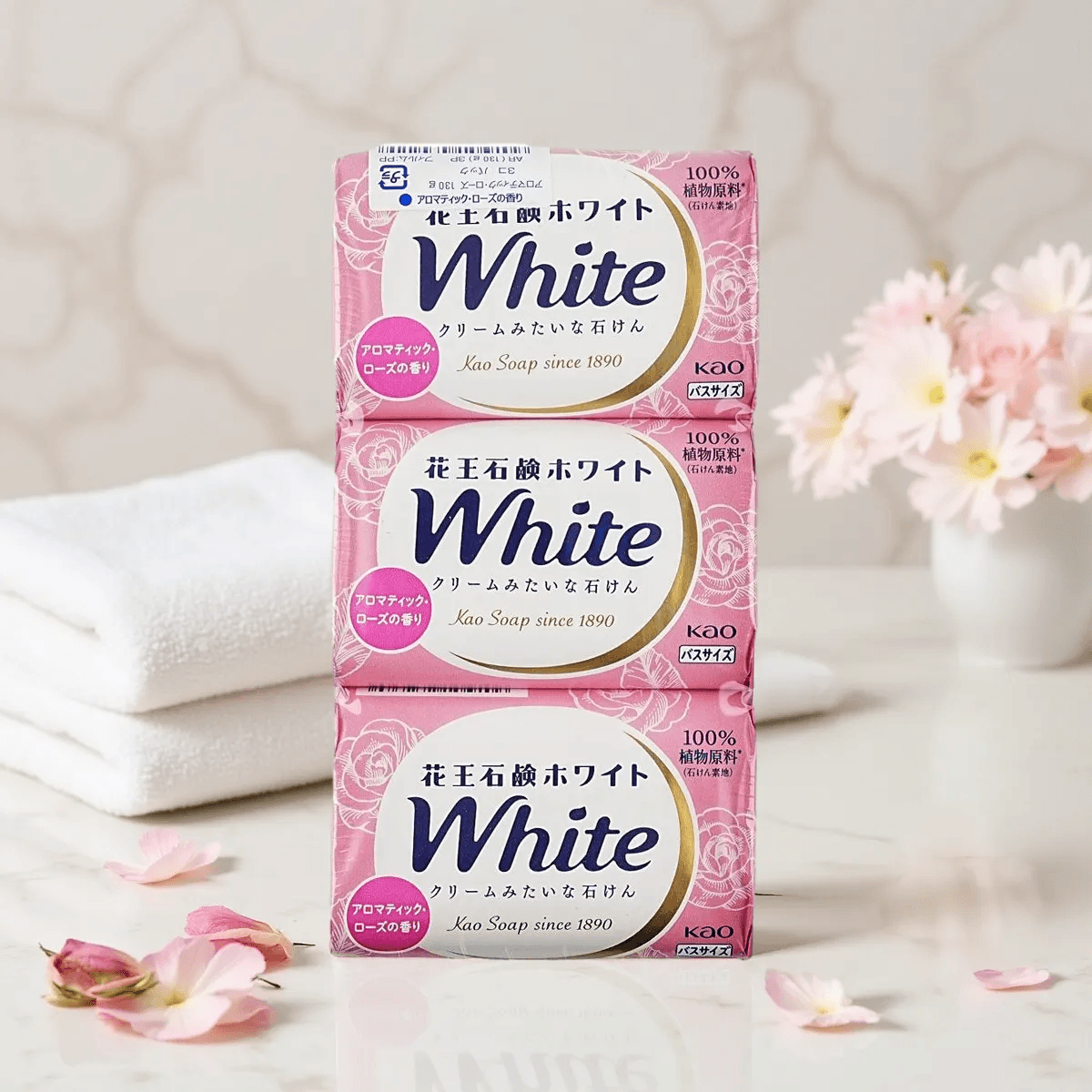 KAO White Creamy Soap Bar 130g x 3