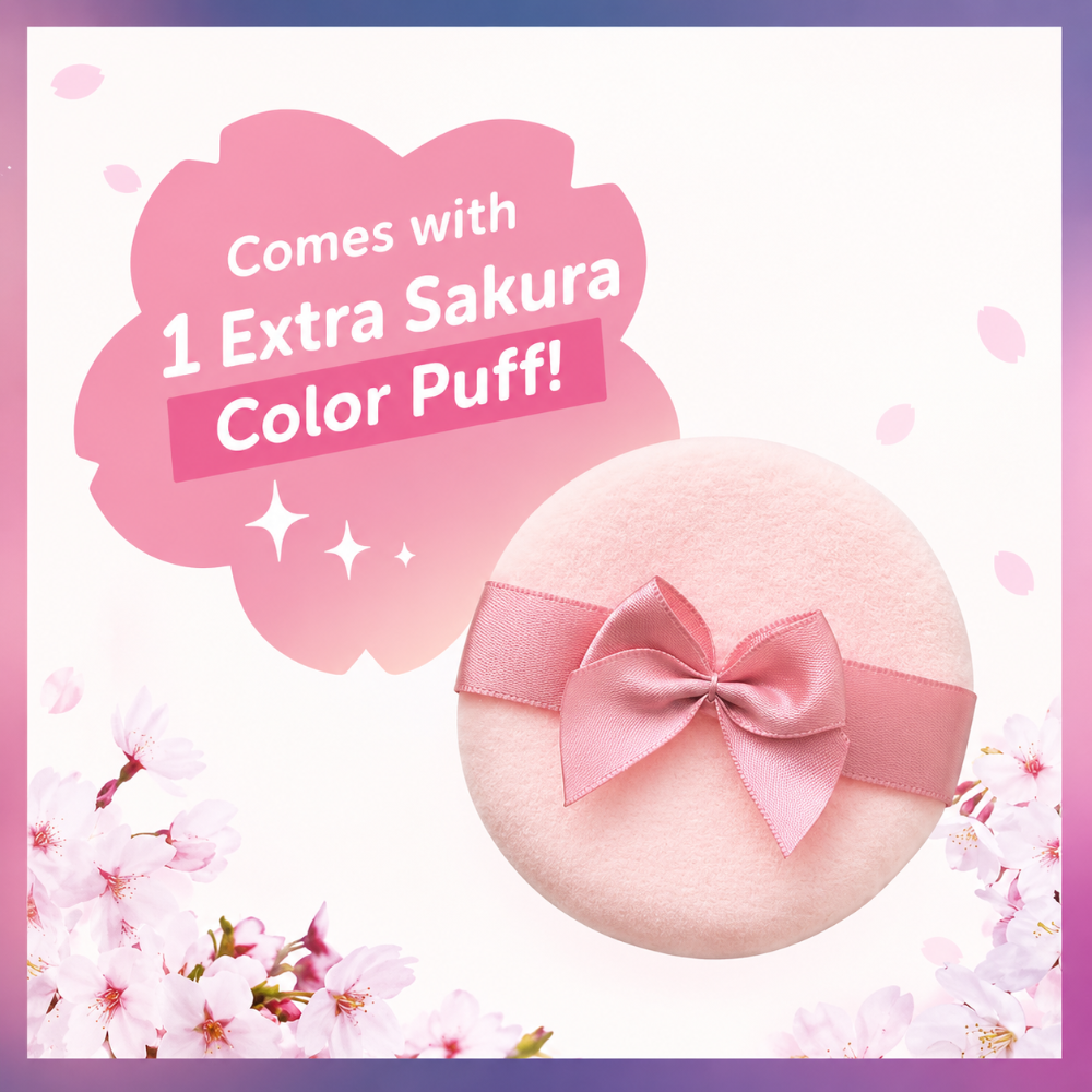 Club Suppin Powder C – Good Night Cherry Blossom Scent | 26g + Bonus Puff