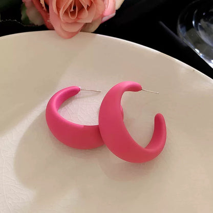 Yellow Pink geometric earrings