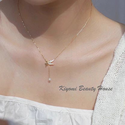Tassel Crystal Angel Star Charm Pendants Necklace
