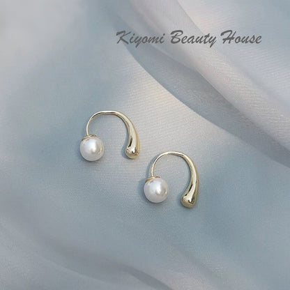 Simulated-Pearl Stud Earrings