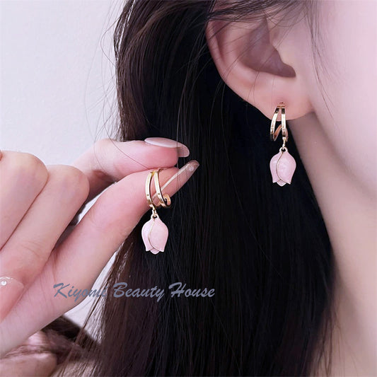 Tulip long earrings