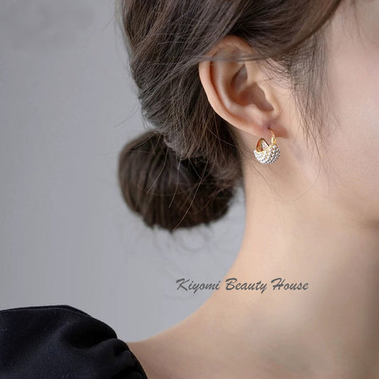 Enamel drip earrings