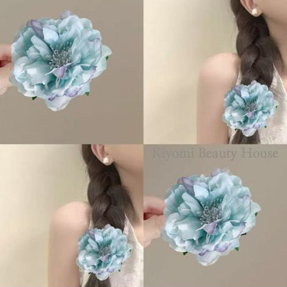 lifelike camellia hair clip