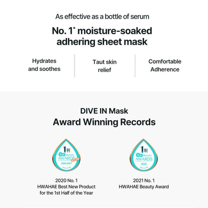 Torriden Dive In Low Molecular Hyaluronic Acid Mask (10pcs)