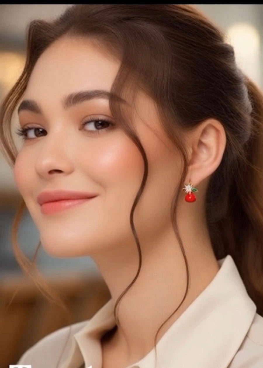 Christmas Week Zircon Deer Earrings Gift Set