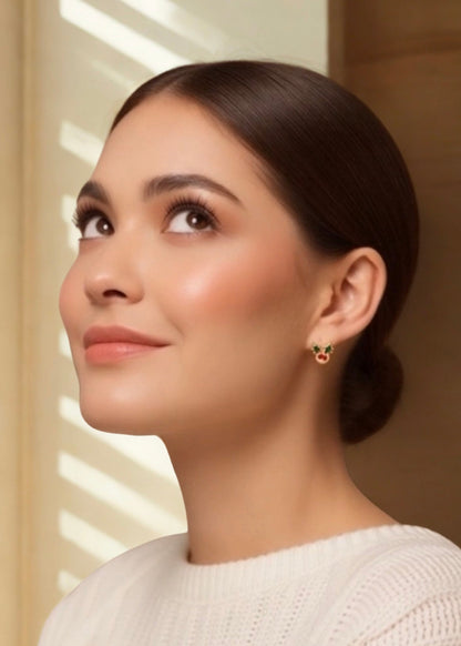 Christmas Week Zircon Deer Earrings Gift Set