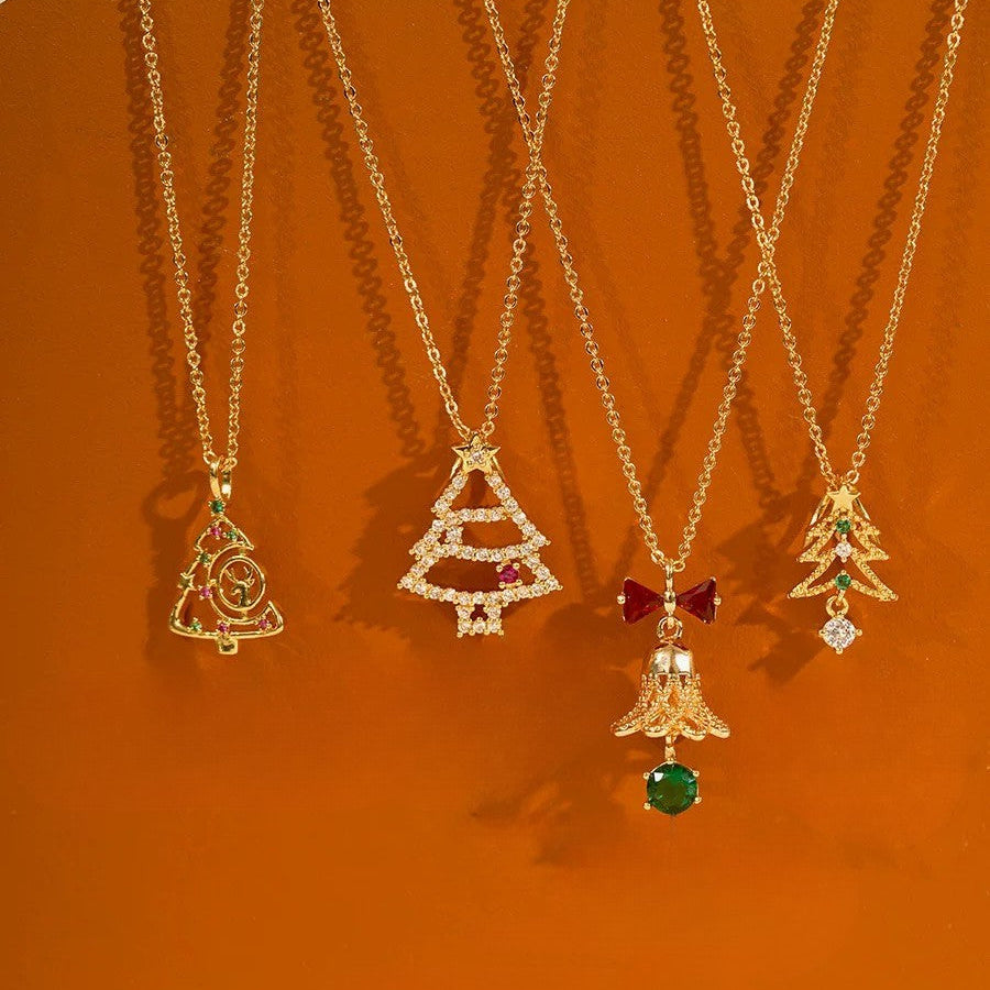Christmas Bell Charm Necklace & Earrings