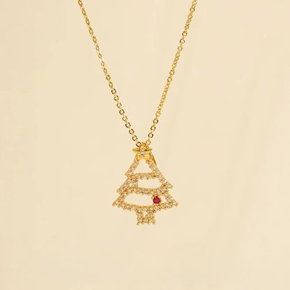 Sparkling Christmas Tree Necklace