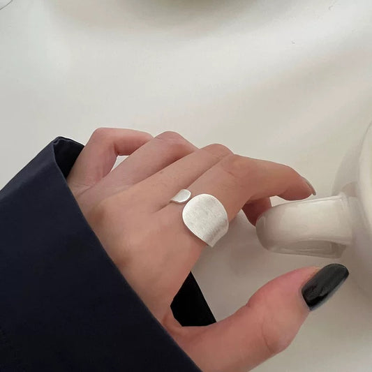 Satin Wave Open Ring