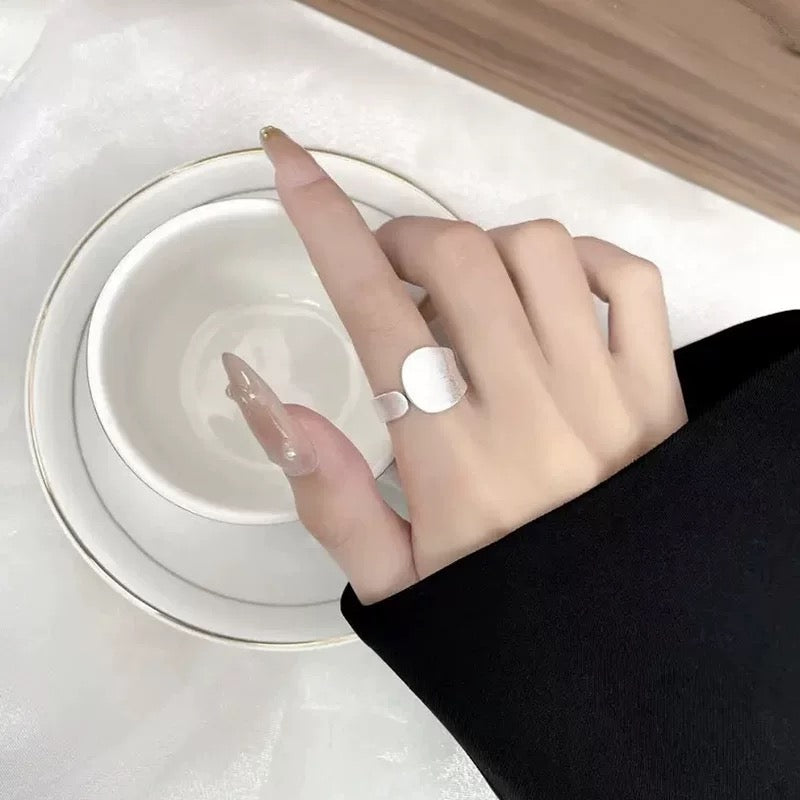 Satin Wave Open Ring