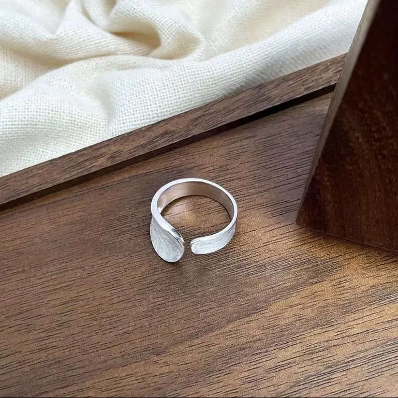 Satin Wave Open Ring