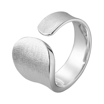 Satin Wave Open Ring