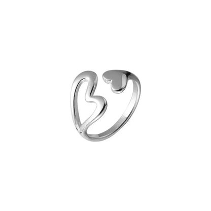 925 Sterling Silver Openwork Heart Ring