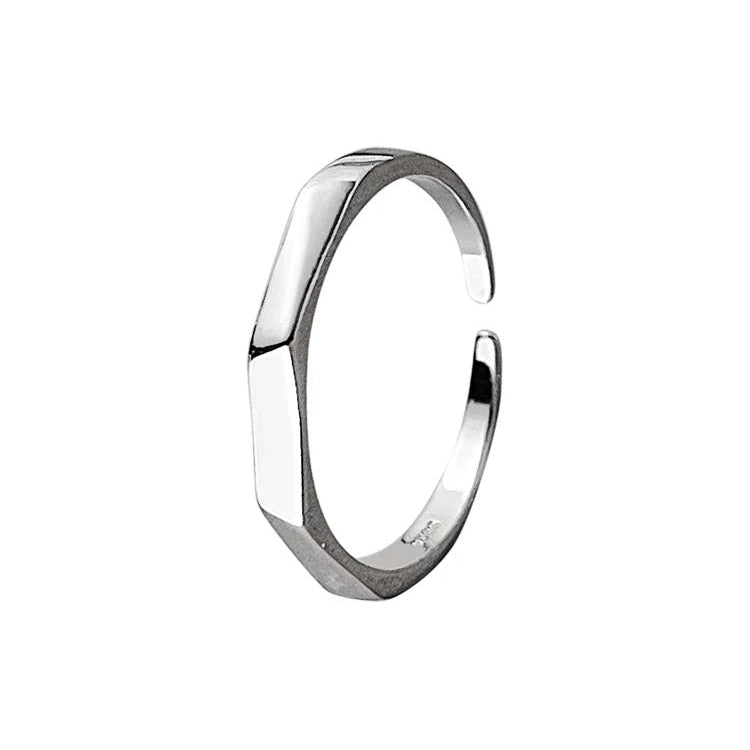 Minimalist Irregular Geometric Open Ring