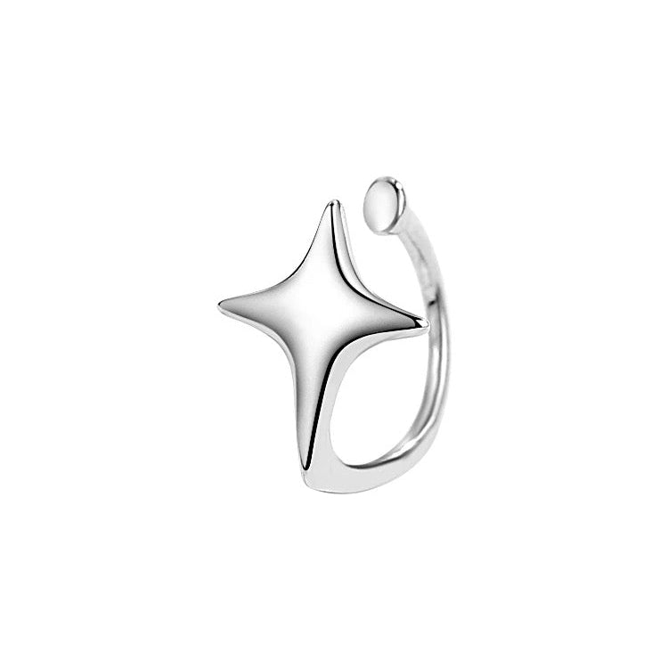 925 Sterling Silver Star Non-Piercing Ear Cuff