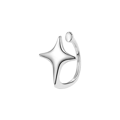 925 Sterling Silver Star Non-Piercing Ear Cuff