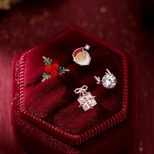 Christmas Reindeer & Gift Earrings