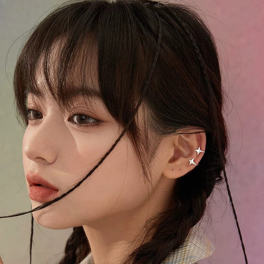 925 Sterling Silver Star Non-Piercing Ear Cuff