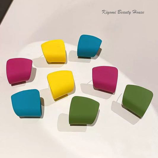 Exaggerated Irregular Geometric Metal Stud Earrings