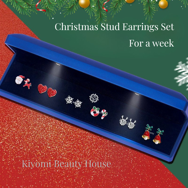 6-Day Christmas Stud Earrings Gift Set
