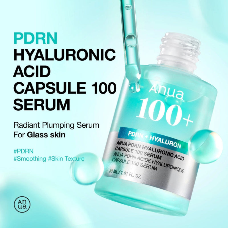 ANUA PDRN Hyaluronic Acid Capsule 100 Serum Duo Set (30ml x 2) + Bonus Mask