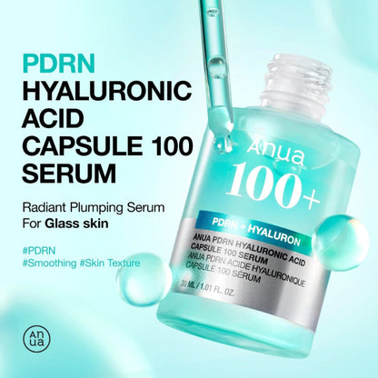 ANUA PDRN Hyaluronic Acid Capsule 100 Serum Duo Set (30ml x 2) + Bonus Mask