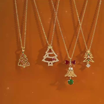 Christmas Bell Charm Necklace & Earrings