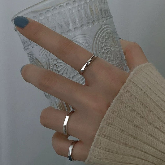 Minimalist Irregular Geometric Open Ring